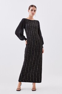 black-petite-embellished-chiffon-sleeve-knit-midaxi-dress.jpeg