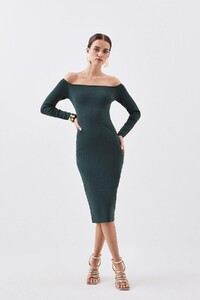 green-petite-premium-viscose-blend-body-contouring-bardot-knit-midi-dress.jpeg