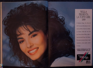Stefania Mega 2° Miss Italia1989-Wella ad-Estetica January 1990 bz.png