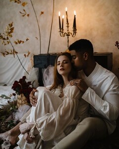 Under the Lights 🥹   What is your favorite scene #ShotOnCanonPhotographer - @jovanarikalo Models - @tijanawolf @themajesticstranger Dress -  @lacemadeofficial Decor - @tandrbal MUA - @visnjamikan.makeup ————M (9).jpg