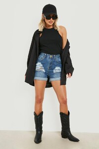 female-dark wash-roll-hem-mid-rise-distressed-denim-shorts (1).jpg