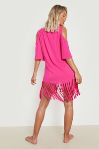 female-hot pink-cold-shoulder-cut-out-tassel-beach-dress.jpg