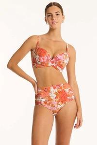 Daisyfield-Coral-Floral_Cross-Front-Moulded-Cup-Bra_High-Waisted-Gathered-Side-Pant_Bikini-Set_Sea-Level-Swim-Australia_01.webp