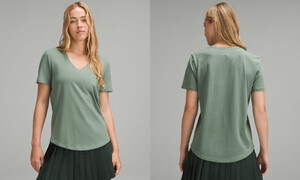 Love V-Neck T-Shirt (Grey Eucalyptus) LW3EPGS_064762_2.jpg