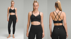 Nulu Strappy V-Neck Yoga Bra Light Support AB Cup (Black) LW2EETS_0001_1.jpg