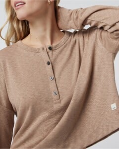 Long Sleeve Sunrise Oversize Henley (Goldenrod) VW2001GDR_FA24_M_ECOMM_TOPS_DETAIL_2.jpg