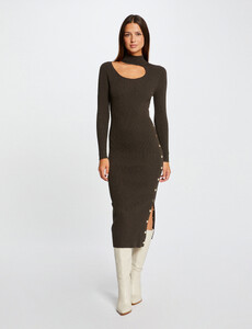 robe-pull-midi-ajustee-avec-ouverture-vert-fonce-femme-vue1-32536300953870601.jpg