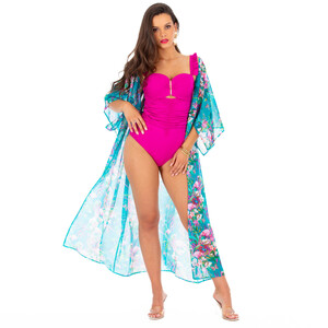 Dagmara - Lavel - Luna S N23 Long beach cover-up with flowers, bea ufacturer LAVEL 2024 (5).jpg