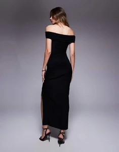 missy-empire-Black-Double-Sculpted-Slinky-Fold-Over-Bardot-Bodycon-Maxi-Dress (2).webp