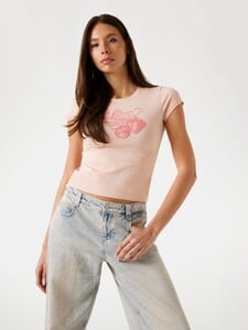 FValenti - Guess -  Front logo print T-shirt Women-4 - W5YI29K49A1-G6I1.jpg