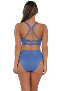 TMorland - Sunsets - Harbor Blue Sandbar Rib Annie High Waist Me_10 - Back pose #1 of Taylor_Sunsets Harbor Blue Sandbar Rib Annie High Waist Bottom w.jpg