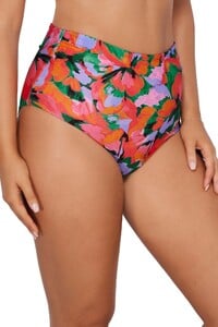 TMorland - Sunsets - Hummingbird Cove Capri High Waist Shirred F_14 - 310b-hummi-bikini-bottom-quarter-wear00-taylor01_12.jpg