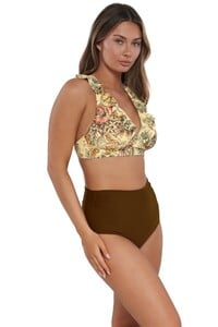 TMorland - Sunsets - Island Spice Capri High Waist Shirred Foldo_13 - Quarter pose #1 of Taylor_Sunsets Island Spice Capri High Waist Bottom w.jpg