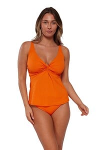 TMorland - Sunsets - Kumquat Sandbar Rib Forever Tankini Relaxed_10 - Active front pose #1 of Taylor_Sunsets Kumquat Sandbar Rib Forever Tankini Top.jpg