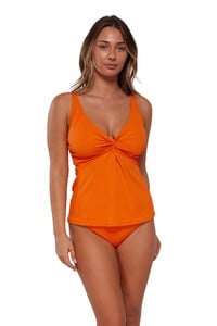 TMorland - Sunsets - Kumquat Sandbar Rib Forever Tankini Relaxed_10 - Front pose #1 of Taylor_Sunsets Kumquat Sandbar Rib Forever Tankini Top.jpg