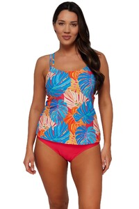 NKugel - Sunsets - Zesty Tropicana Taylor Tankini Swimwear wit_11 - Front pose #2_Sunsets Zesty Tropicana Taylor Tankini Top w.jpg