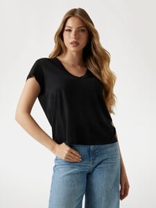 LilouEA - Guess_Linen V-neck T-shirt Women-5b - W5YP50K0191-JBLK.jpg