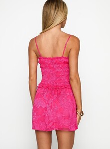 EAyalon - PrPolly - Karmic Shirred Mini Dress Magenta-6 - 4-Model-Ella-Us2.jpg