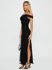 EAyalon - PrPolly - Technique Off The Shoulder Maxi Dress Black-5 - 3-Model-Ella-Us2.jpg