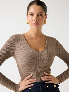 KiannaLS - Guess - Marciano rib-knit V-neck top #0_5BGR075891Z-G1K8.jpg