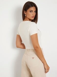 YevaS - Guess - Flower logo stretch t-shirt #2_W4YI72J1314-G012-ALT2.jpg