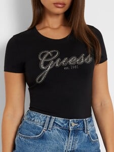 YevaS - Guess - Rhinestones front logo stretch t-shirt #3_W4YI93J1314-JBLK-ALT3.jpg