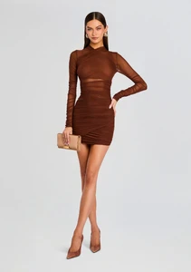 Ecommerce_Crop-25-08-06_Moxey_Ruched_Mesh_Mini_Dress_Burnt_Toffee__1394_ECOMM.webp