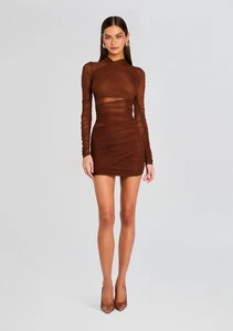 Ecommerce_Crop-25-08-06_Moxey_Ruched_Mesh_Mini_Dress_Burnt_Toffee__1414_ECOMM.webp