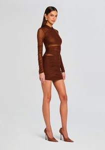 Ecommerce_Crop-25-08-06_Moxey_Ruched_Mesh_Mini_Dress_Burnt_Toffee__1432_ECOMM.webp