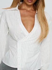 SG - PrPolly - Mayda Asymmetrical Long Sleeve Shirt White P-8 - 5-Model-Shelby-Us2.jpg