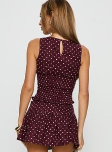 SG - PrPolly - Roxee Ruched Linen Blend Top Plum Polka-8 - 4-Model-Shelby-Us2.jpg