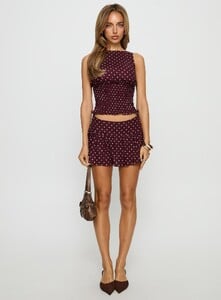 SG - PrPolly - Roxee Ruched Linen Blend Top Plum Polka-8 - 6-Model-Shelby-Us2.jpg