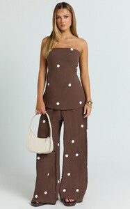 YasminC - Showpo - Skye_Two_Piece_Set_-_Strapless_Longline_Top_and_Pant_Set_in_Chocolate_Polka_Dot_1.jpg