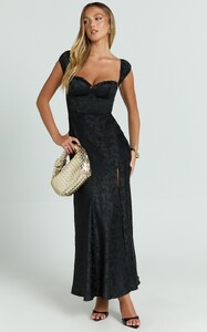 YasminC - Showpo - Vance_Midi_Dress_-_Ruched_Cap_Sleeve_Bustier_Bias_Cut_Dress_in_Black_0001.jpg