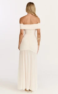 EVenz - Showpo - Alanna_Maxi_Dress_-_Off_Shoulder_Ruched_Mesh_Dress_in_Cream_8.webp