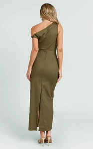 EVenz - Showpo - Alexandria_Midi_Dress_-_Tip_Shoulder_Draped_Fitted_Dress_in_Olive_2047.webp