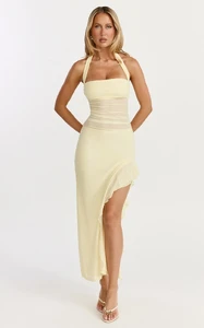 EVenz - Showpo - Almarie_Midi_Dress_-_Halter_Neck_Mesh_Dress_in_Lemon_1.webp