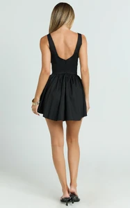 EVenz - Showpo - Ashlyn_Mini_Dress_-_Scoop_Neck_V_Waist_Gathered_Dress_in_Black_0009.webp