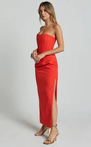 EVenz - Showpo - Avery_Midi_Dress_-_Strapless_Draped_Side_Split_Dress_in_Orange_0004.webp