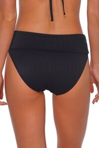 OLink - Sunsets - Black Seagrass Texture Hannah High Waist Bottom w folded waist_33bblksg-photo10-bikini-bottom10.jpg