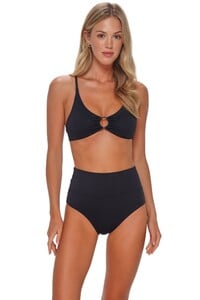 OLink - Sunsets - Black Seagrass Texture Hannah High Waist Bottom w match Bikini Bottom_33bblksg-photo05-bikinive-wear00.jpg