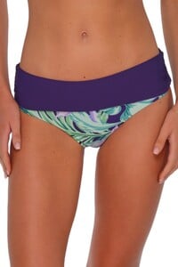 OLink - Sunsets - Palm Shade Capri High Waist Bottom w folded waist_310bpalsh-photo09-bikini-bottom-front-wear10.jpg